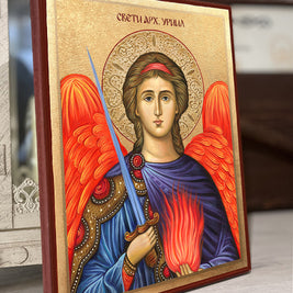 Икона на Свети Арх. Урийл, православна икона за дом, ръчно рисувани икони, църковни икони