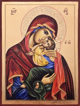 Икона на Дева Мария с Младенеца Иисус Христос - Православна икона от Ikonata.bg