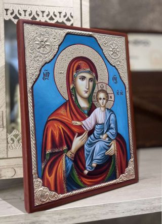 Икона на Св. Богородица с Младенеца - Одигитрия - Пътеводителка - Православна икона от Ikonata.bg