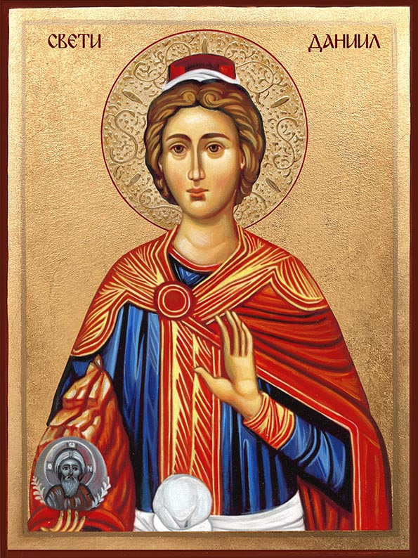 Икона на Свети Данийл - Декупаж, православна икона на светец за дома и подарък