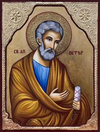 Рисувана икона на Свети Петър - Православна икона от Ikonata.bg
