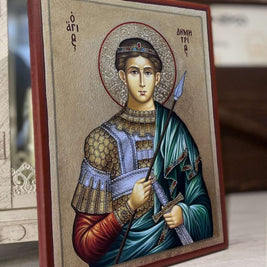 Рисувана икона на Свети Димитър