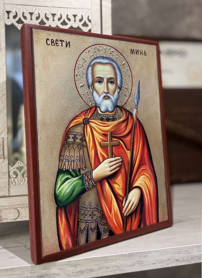 Рисувана икона на Свети Мина, 3