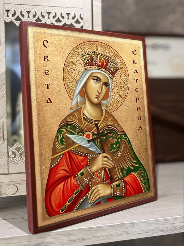 Икона на Света Екатерина - Ръчно изработена