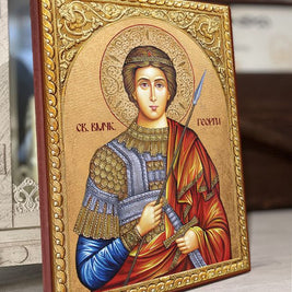 Икона на Свети Георги с декупаж