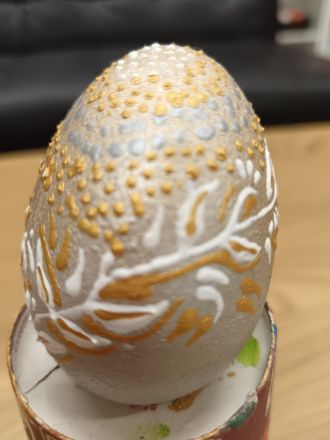 Авторско ръчно рисувано великденско яйце