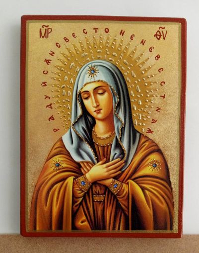 Икона на Света Богородица Радост на Радостите - декупаж