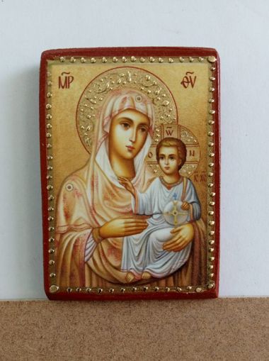 Икона на Св.Богородица Йерусалимска - декупаж