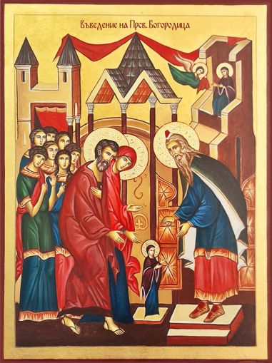 Икона Въведение Богородично - ръчно изработена