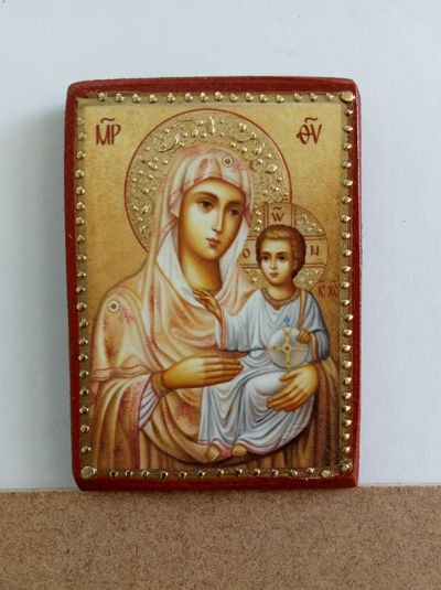 Икона на Св.Богородица Йерусалимска - декупаж