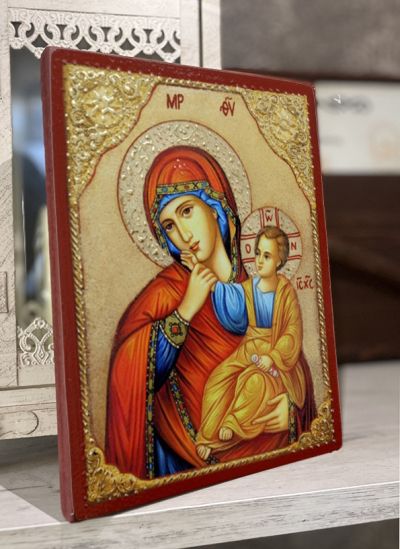 Икона на Св. Богородица Утешение - декупаж