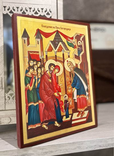 Икона Въведение Богородично - ръчно изработена