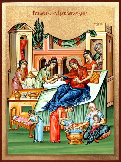 Икона  Рождество на ПрСв. Богородица - ръчно изработена
