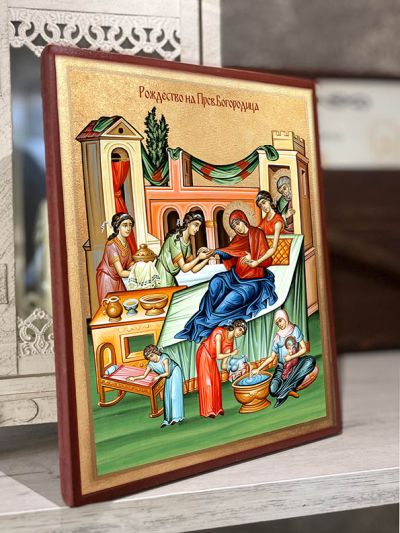 Икона  Рождество на ПрСв. Богородица - ръчно изработена