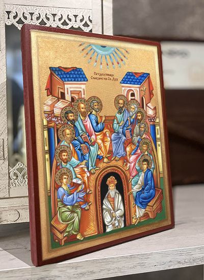 Икона Петдесетница - ръчно изработена