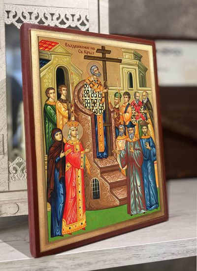Икона  Въздвижение на Св. Кръст - ръчно изработена